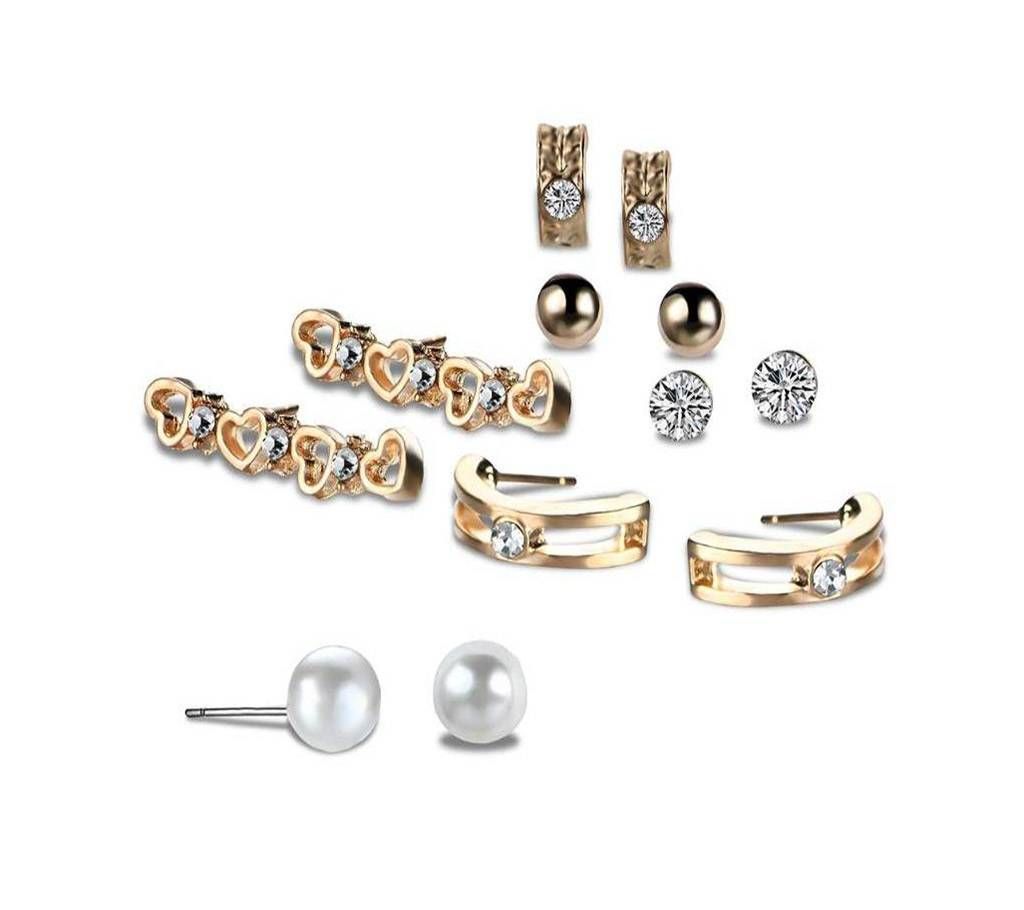 6 Pairs Fashionable Earrings
