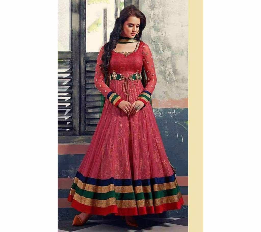 Unstitched Indian Georgette Embroidery Three-pcs - Copy