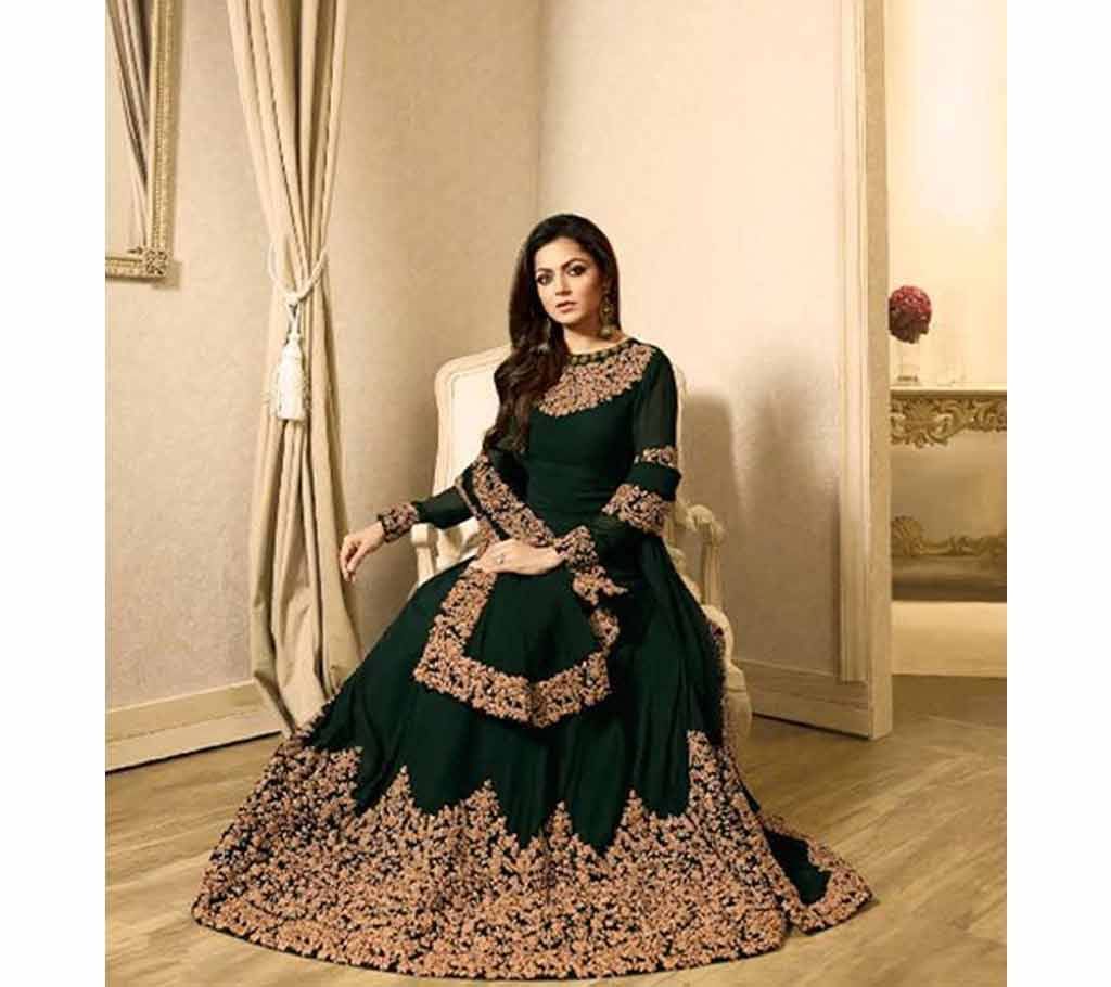 Unstitched Fabrics Long Anarkali Dress