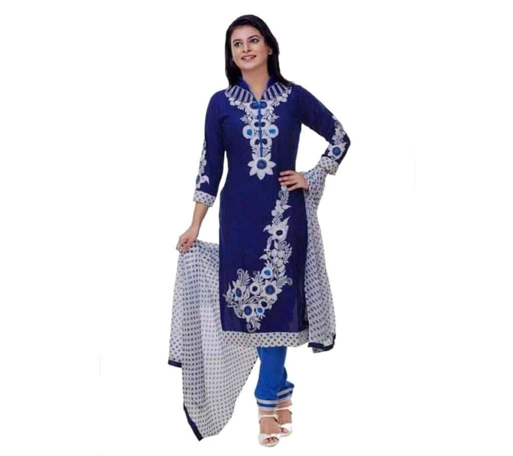 Unstitched block printed Rajdhani voyel cotton Salwar Kameez St block-270