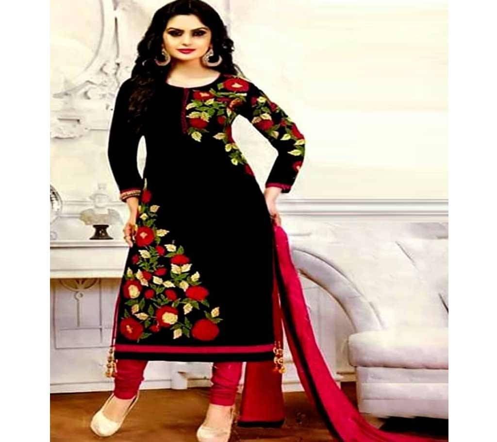 Unstitched handprinted Rajdhani voyel cotton Salwar Kameez St block-609 Copy