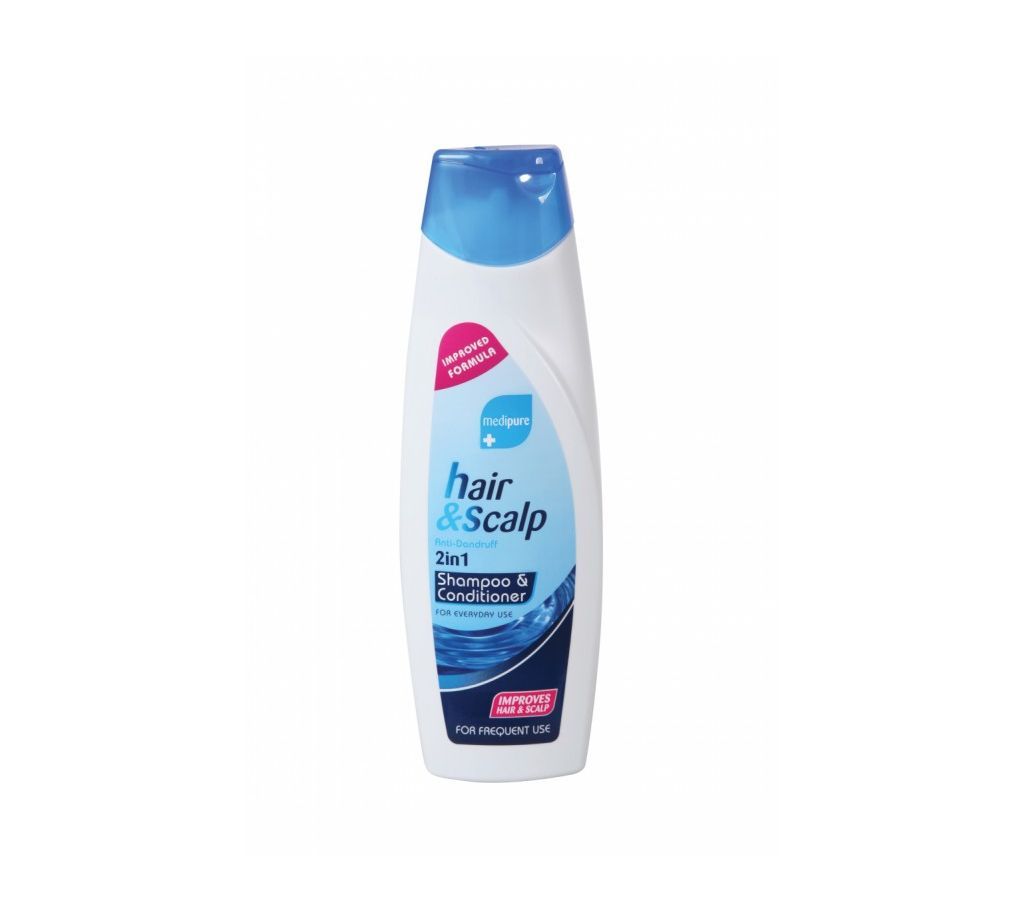 Medipure Hair & Scalp Anti-Dandruff 2 in 1 Shampoo & Conditioner 400ml - UK 