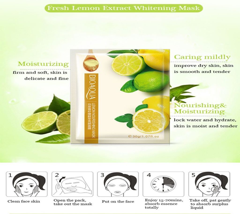 Bioaqua Lemon Nourishing Mask - 30g CHINA