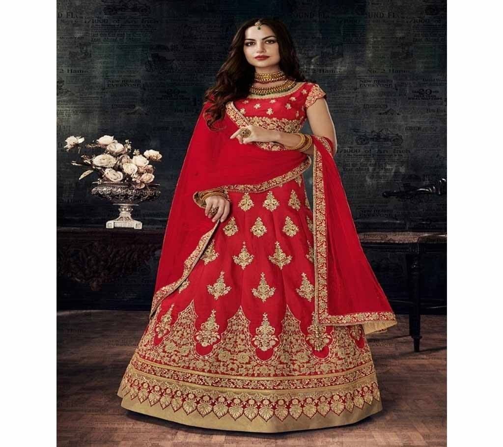 Unstitched Maryam - Silk Embroidery Lehenga Choli With Dupatta