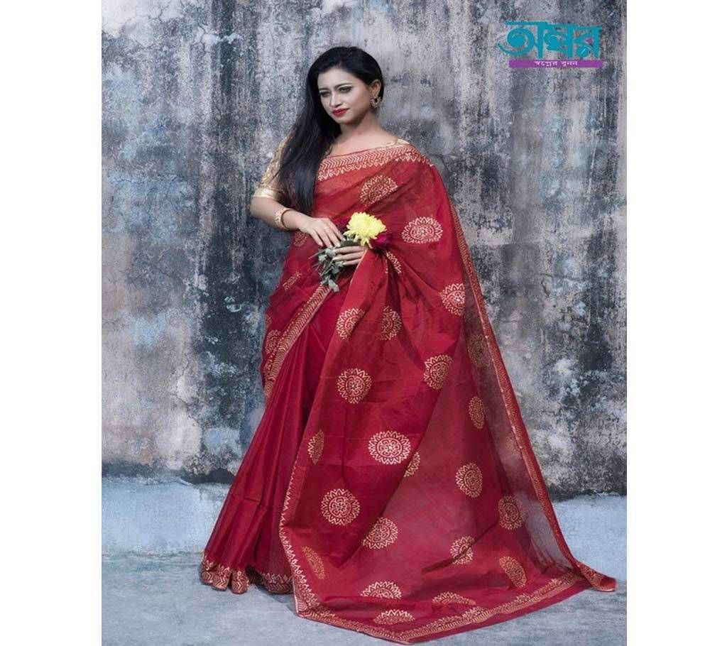 Cotton and Half Silk Sharee