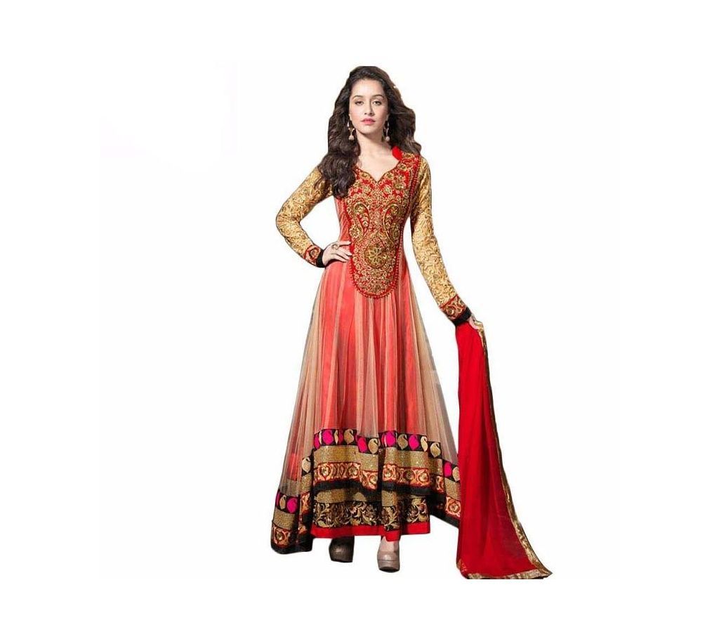 Unstitched marron Salwar Kameez For Women - Copy