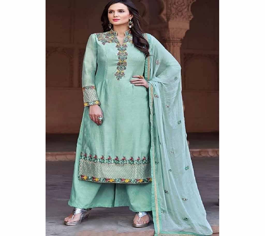 Bela Lavender Unstitched Cotton Three Piece 482