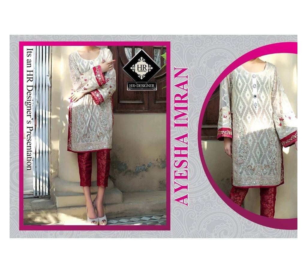 Unstitched Embroidery Pakistani Three-Pi