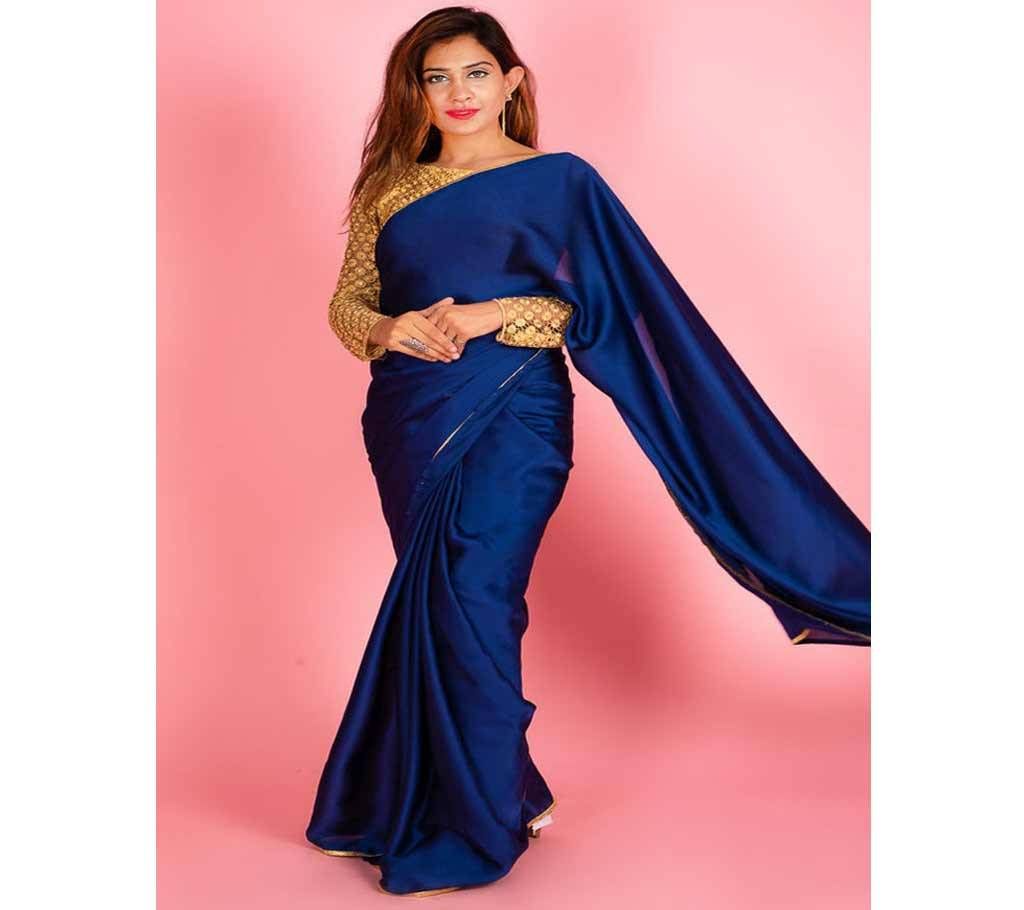 plain satin sarees