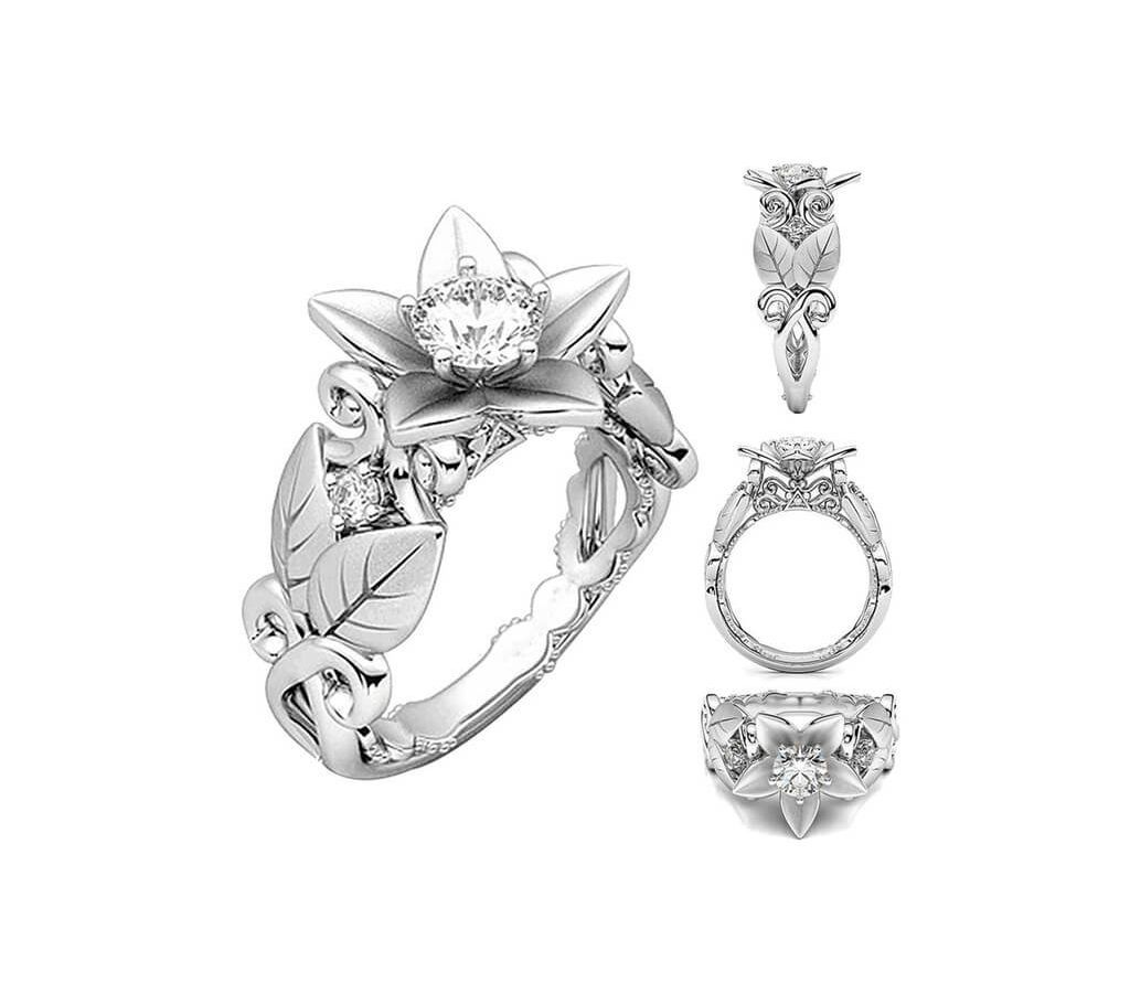 Floral Rose Leaf style Ring