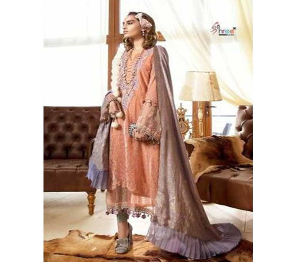 Maria B Exclusive Collection Unstitched Cotton 3Pcs- 1652