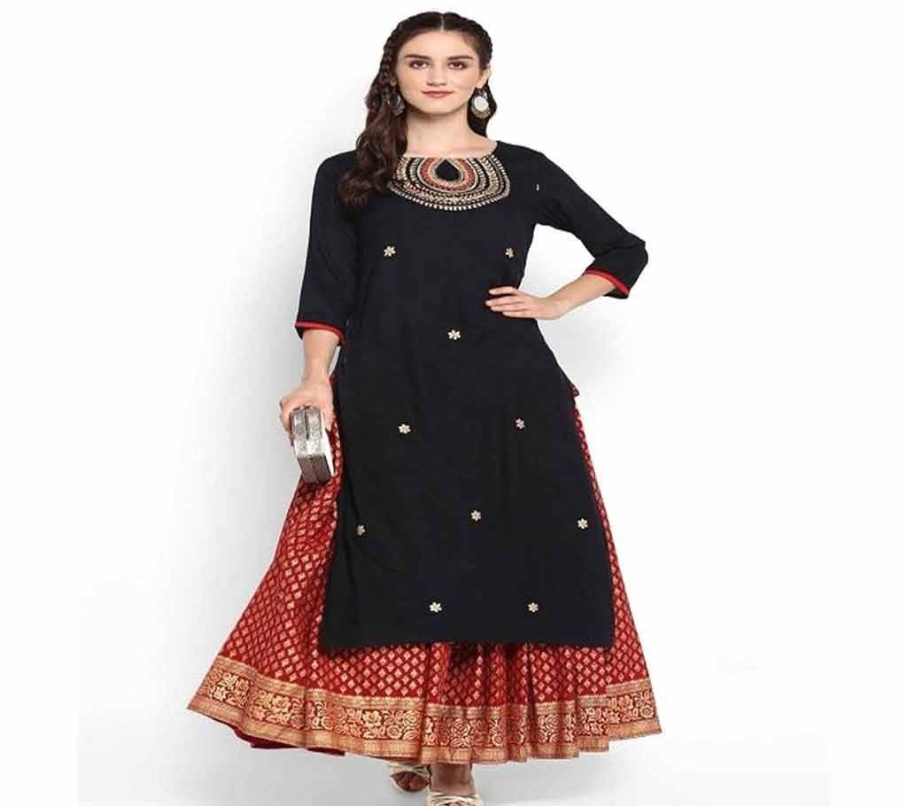 Unstitched Cotton 2Pcs-Black