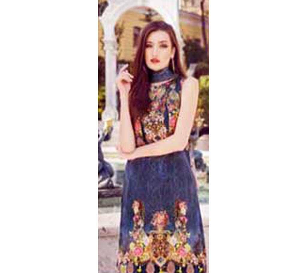 Unstitched Indian kashmiri amdrodary Design Three-Piece 04