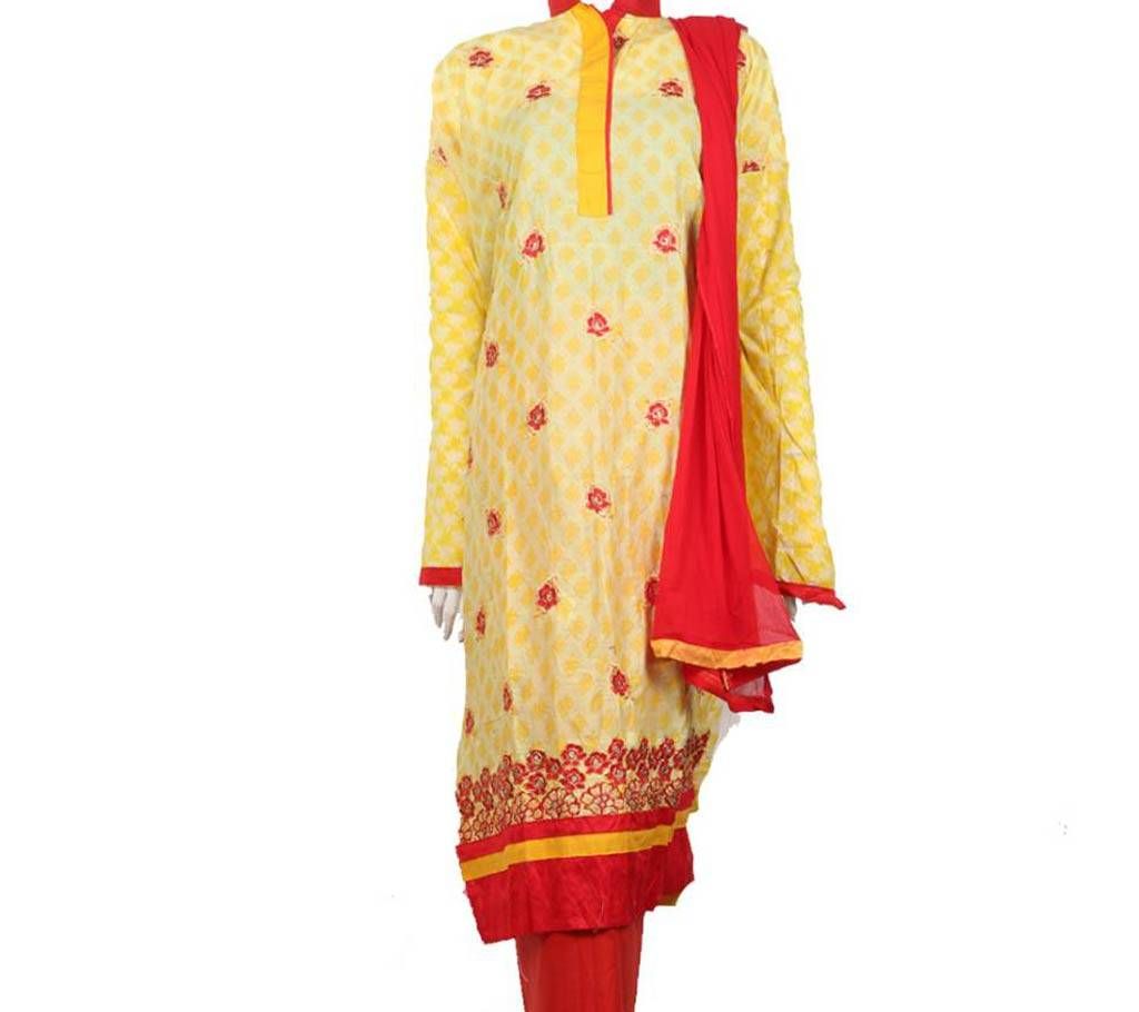 Unstitched shaton three pc 