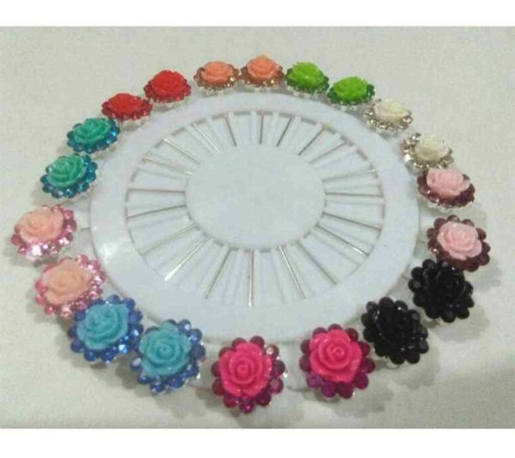 Stone setting hijab pin-20 pcs