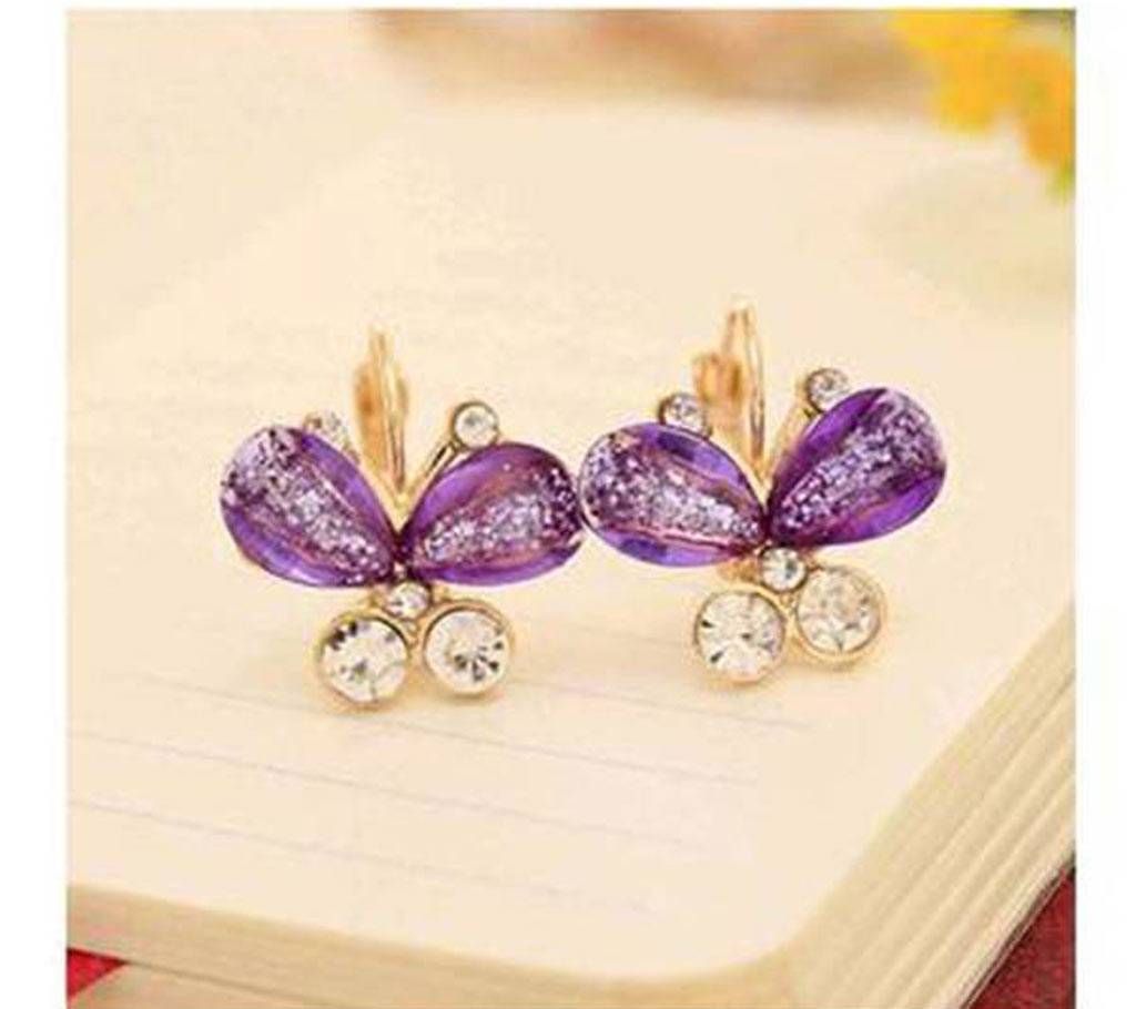 Butterfly Shaped Stone Setting Earring