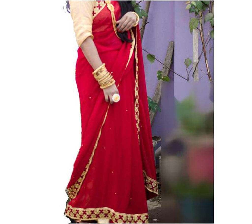 Exclusive Designer Georgett Sari With Blouse Piece