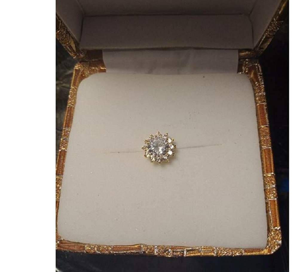 18K GOLD 13 STONES DIMONDCUT ZIRCONE
