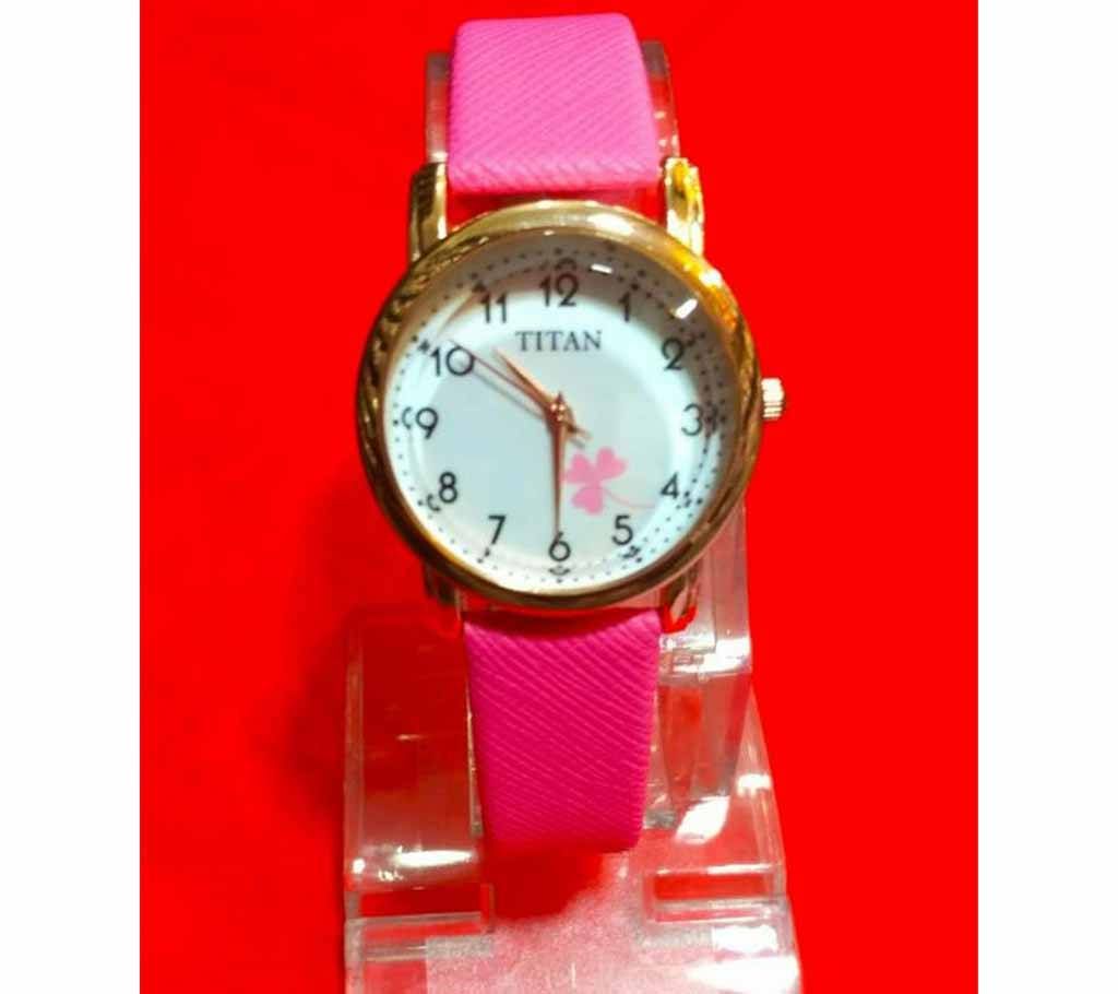 Titan artificial leather watch for women copy 