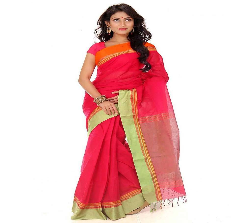 Deep Pink Taant Cotton Saree