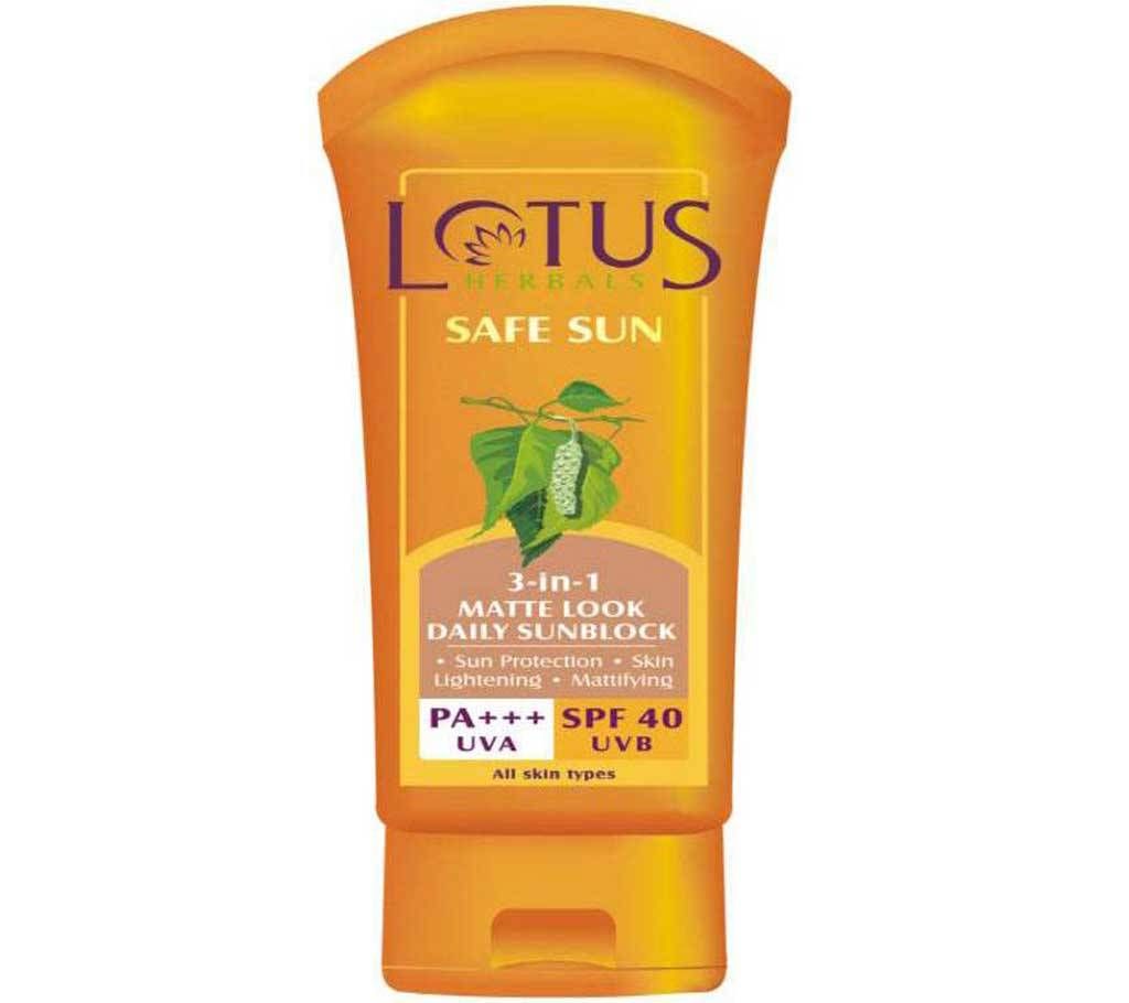 Lotus herbals matte-look sunblock spf40 100g Indian 