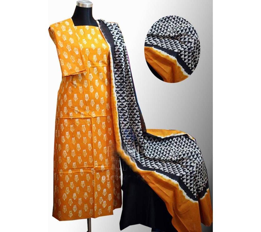 Unstitched Batik Tai-Dai Organdy Three Piece