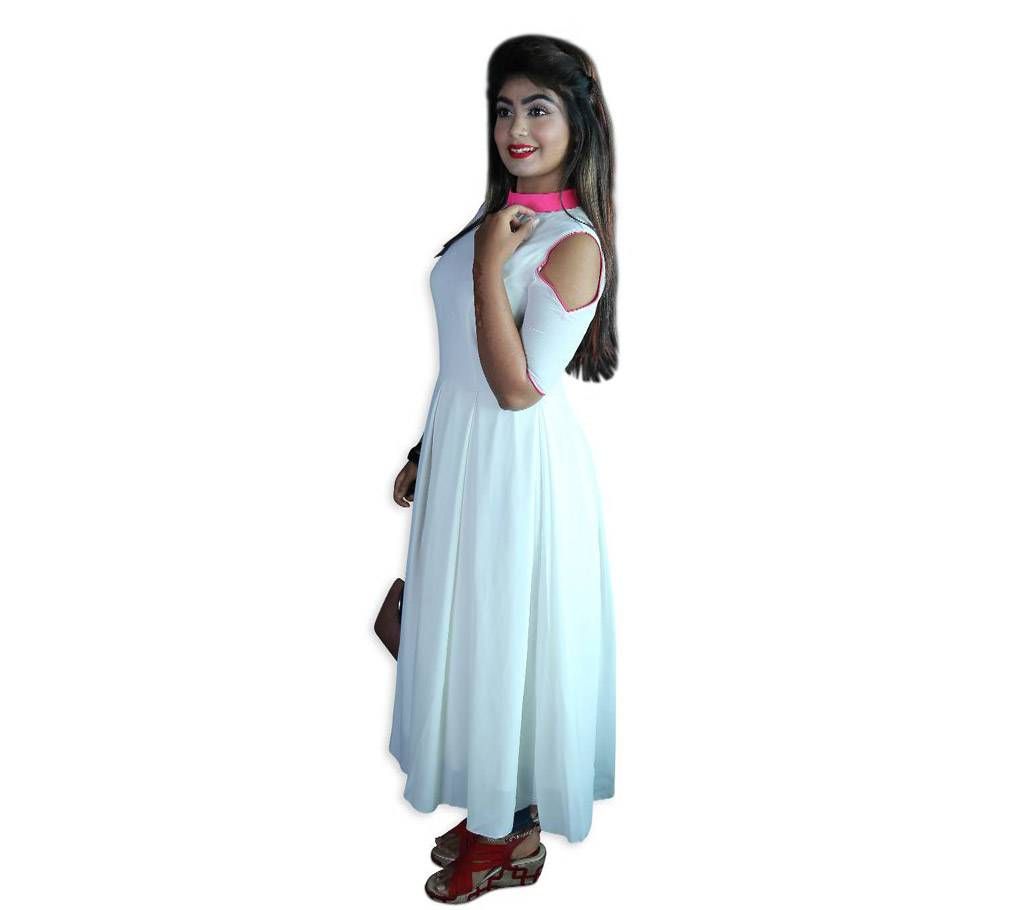 China double georgette Western gown For Ladies