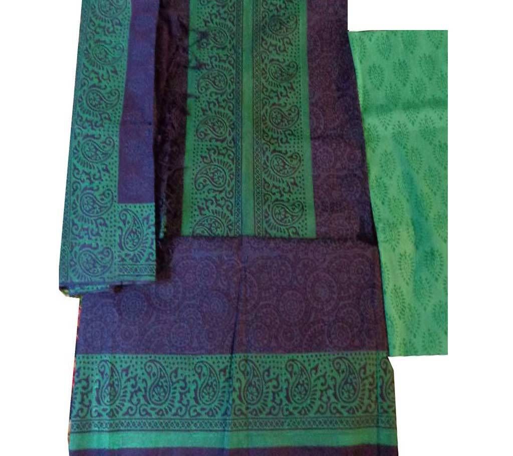 Unstitched Block Printed Cotton 3 Pcs