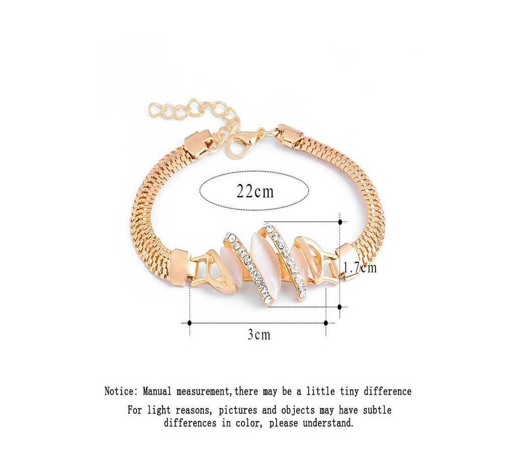 Austrian Crystal Cat Eye Stone Bracelet 