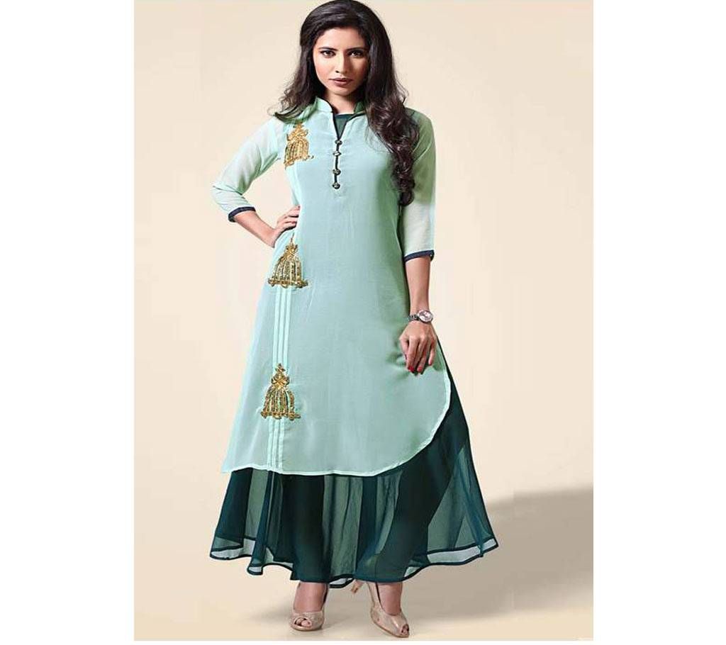 Long full stitched casual two part dress