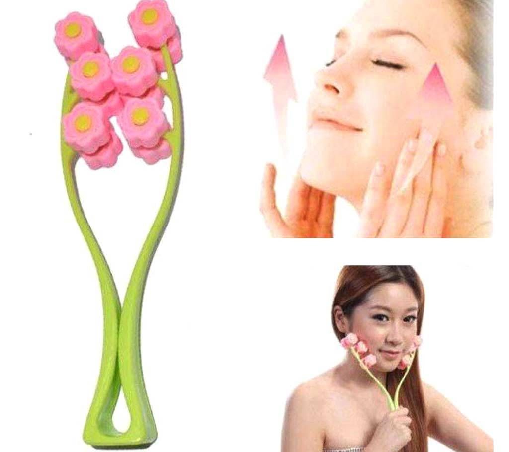 Flower Face Up Roller Slimming Massager - Orange