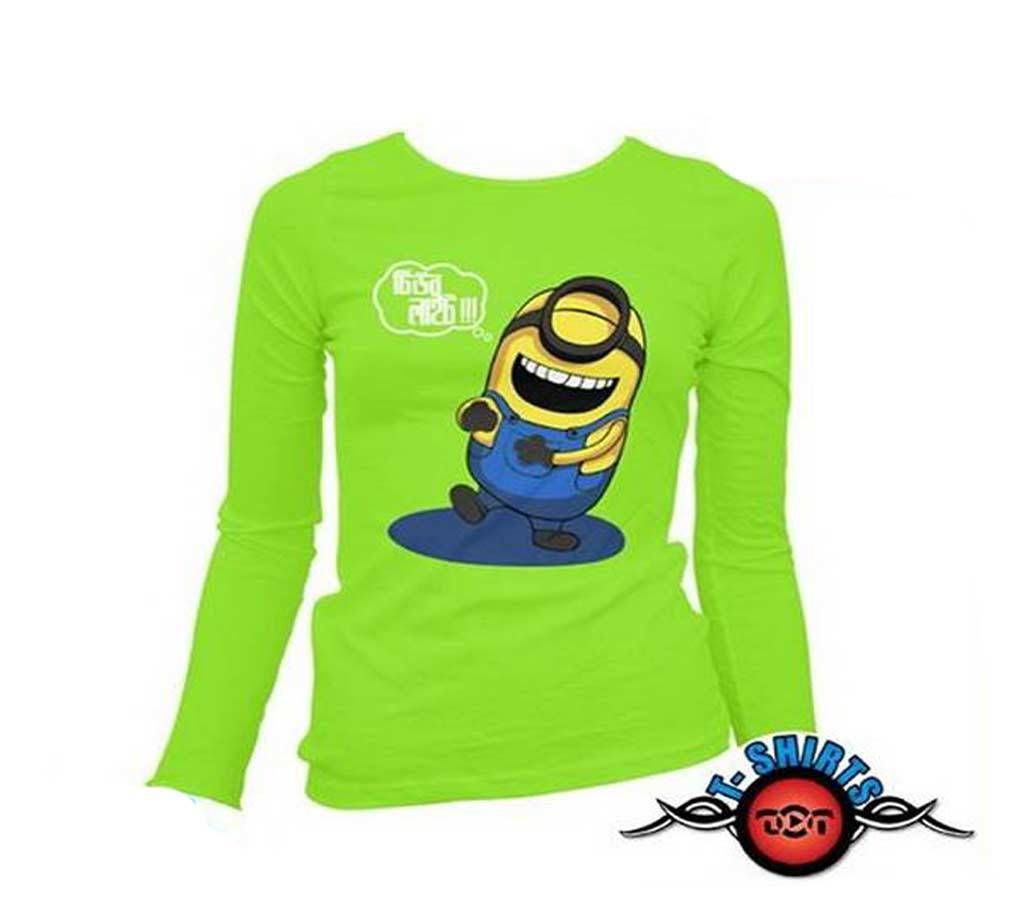 Minions Tubelight Full Sleeve T-Shirt Ladies