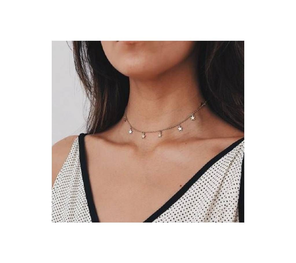 New Boho Women chocker gold Silver Chain star choker Necklace collana Kolye Bijoux Collares Mujer gargantilha Collier Femme