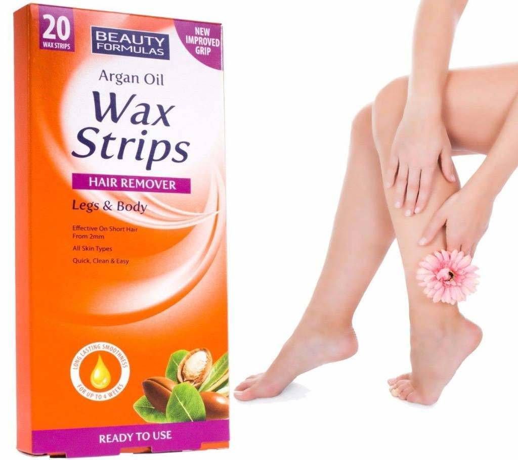 Beauty Formulas Argan Oil Hair Removal Wax Strips 20pcs UK