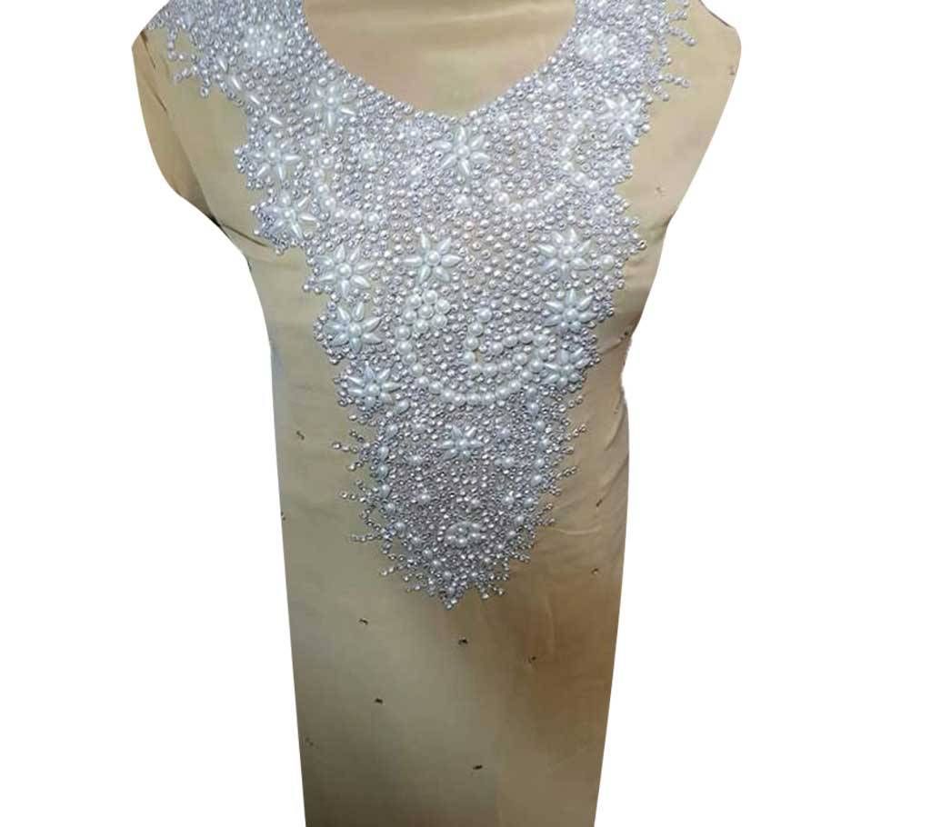 Unstitched Hand Crafted Soft Georgette Kurti