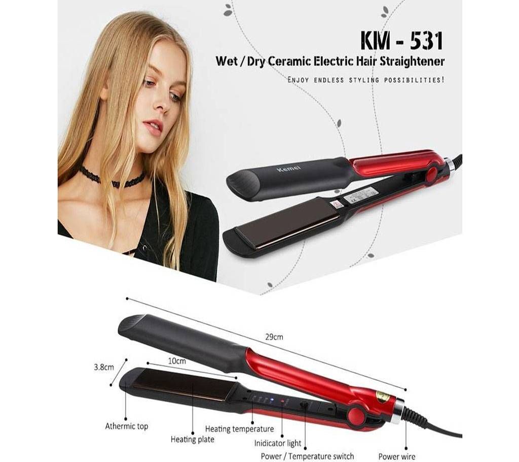 KEMEI -531 Professional Electric Hair Straightener