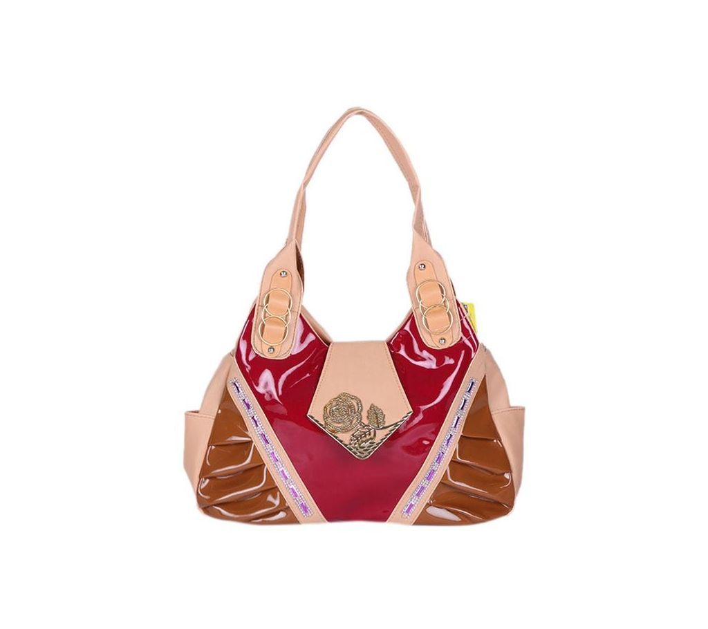 Navajo White Artificial Leather Shoulder Bag For Women