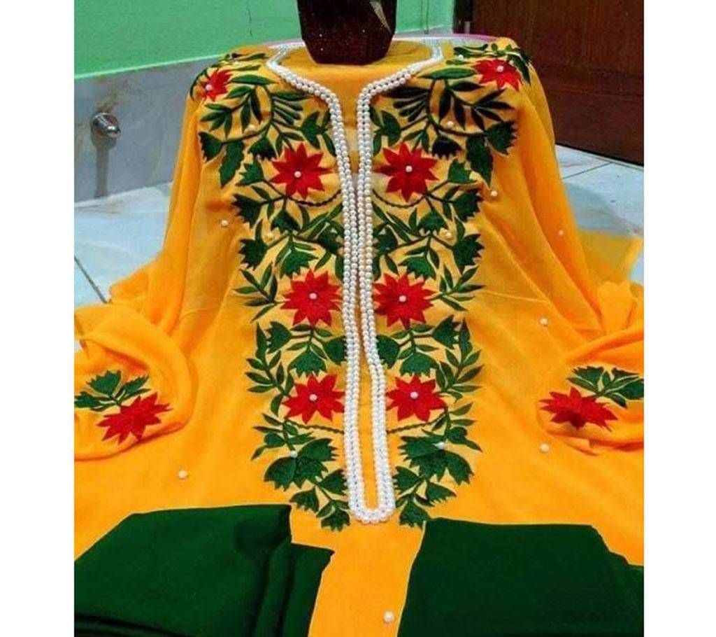 Indian weightless Georgette Embroidery Carcupi For women