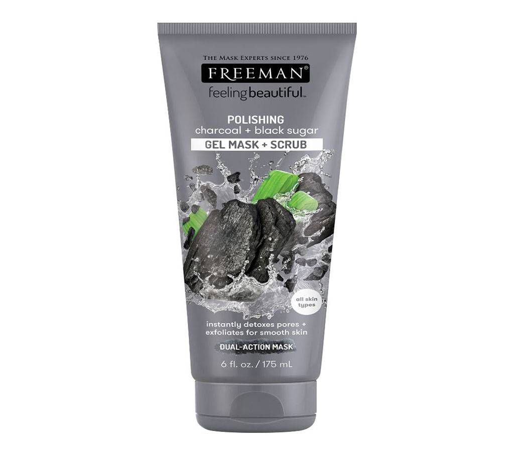 Polishing Charcoal and Black Sugar Gel Mask Plus Scrub - 175ml USA