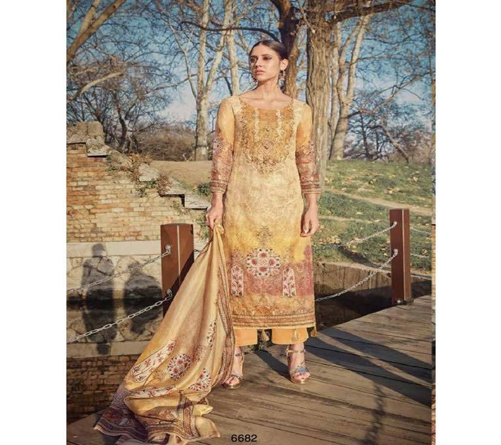 Jinaam Roma Aarohi - 6682 Unstitched Cotton Three-piece