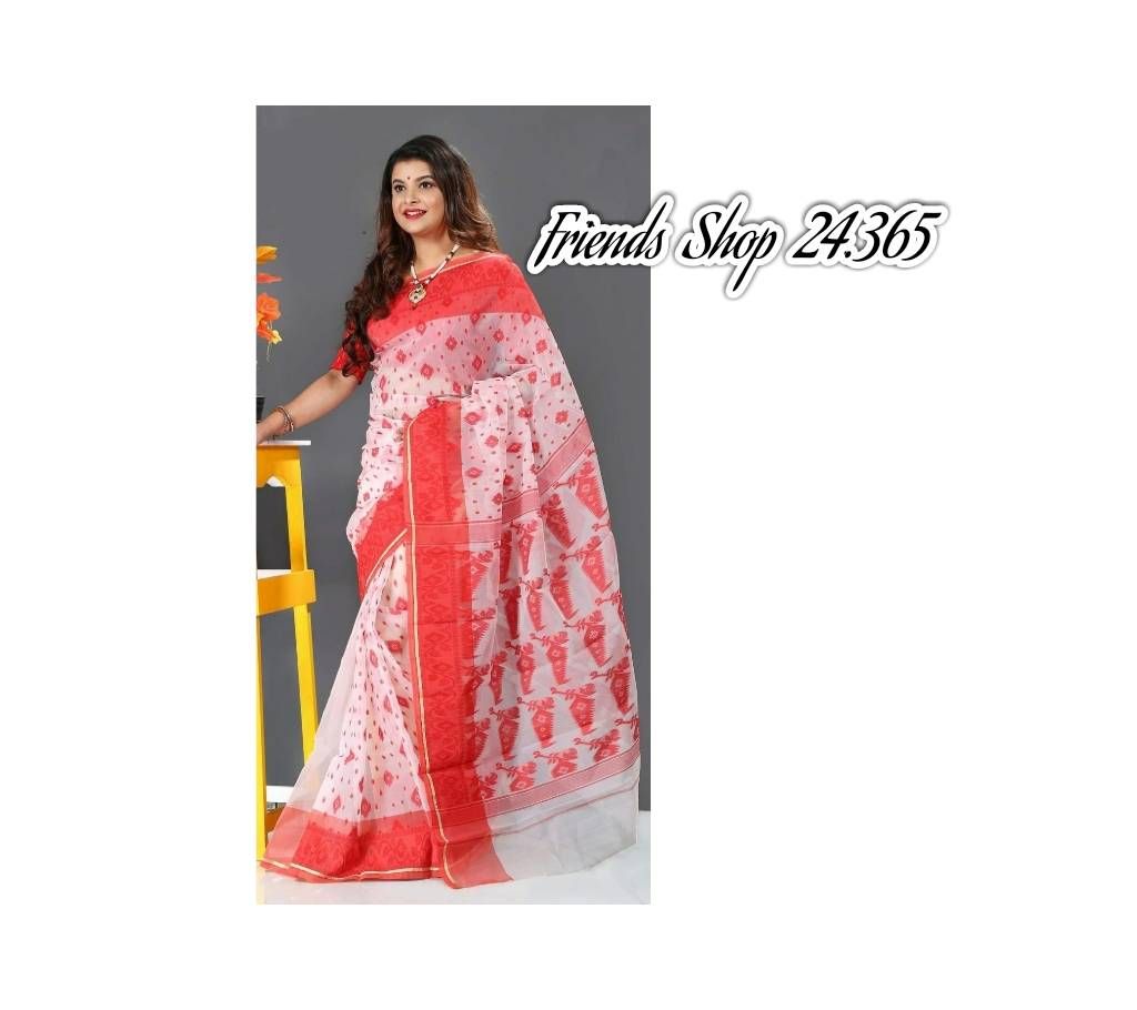 Silk Jamdani Sari Flower Body Design