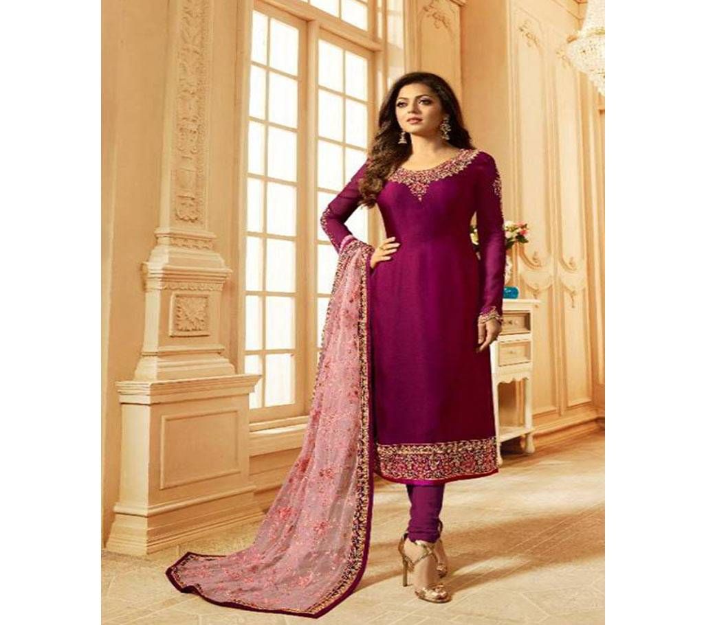 Unstitched Embroidery Georgette Kamiz - NITYA 2308