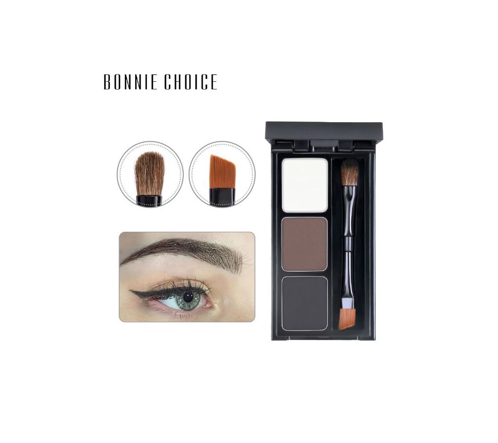 BONNIE CHOICE 3 Color Eyebrow Enhancer Palette Makeup
