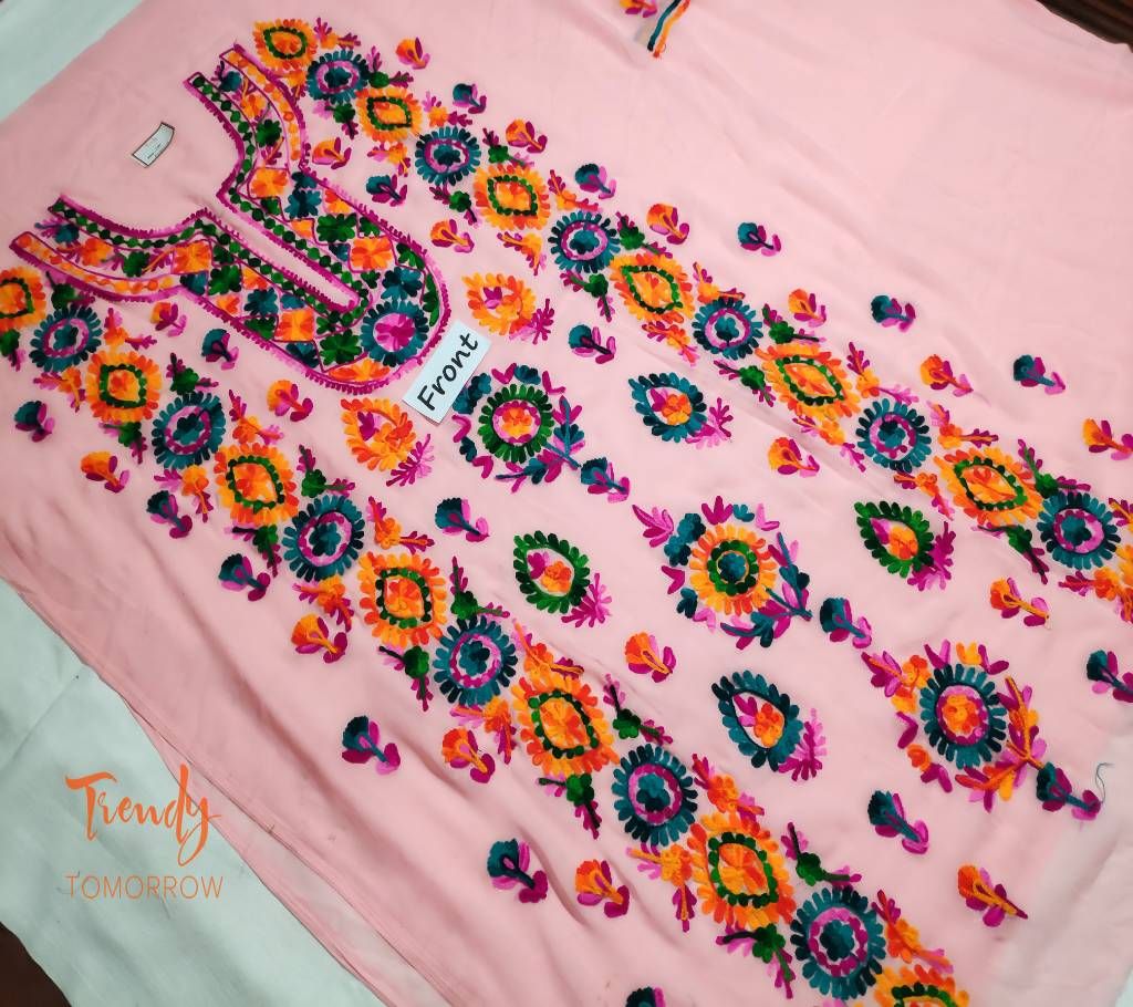 Fulkari Indian Surat Georgette two piece 