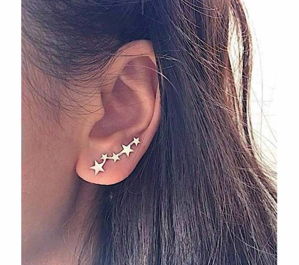 Women Fashion Hook Fastening Star Shape Casual Earrings