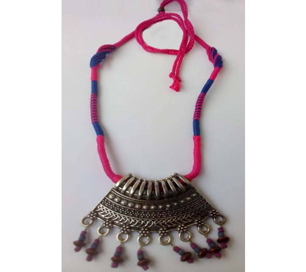 Pink color long  Necklace