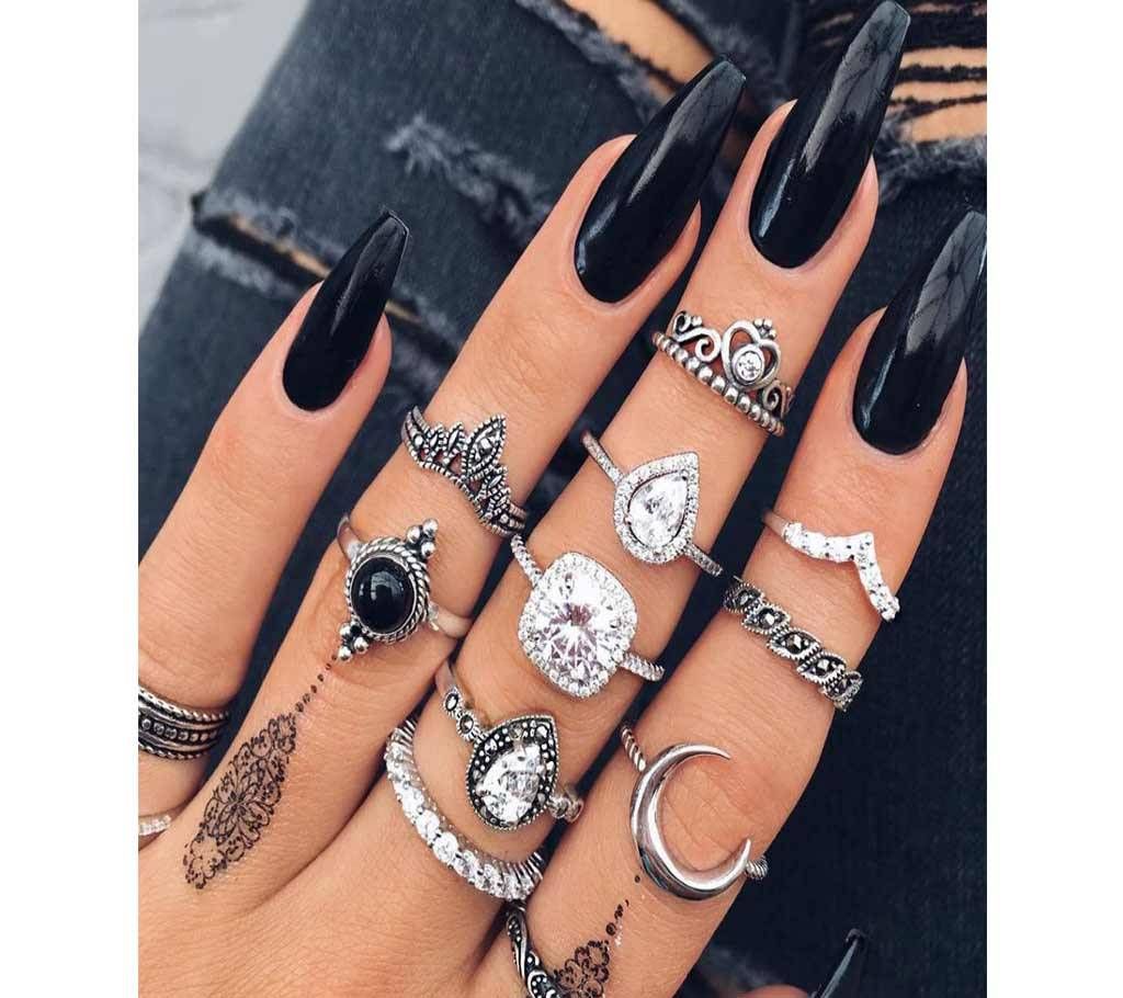11 Pcs/set Bohemian Retro Ring Set
