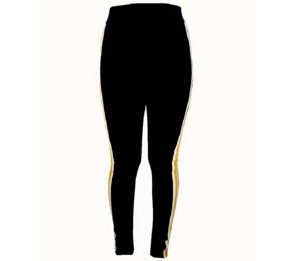 Womens Mid Waist Striped Leggings/Trousers
