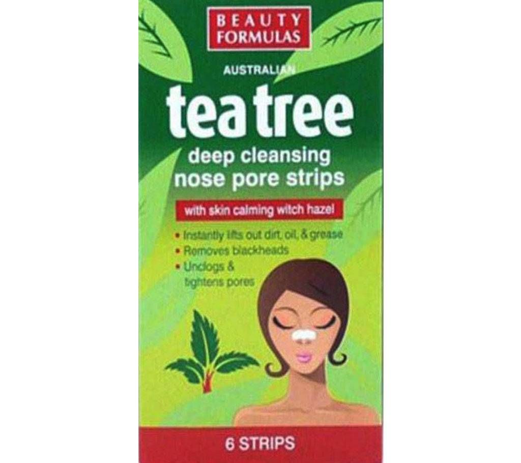 Beauty Formulas Tea Tree Deep Cleansing Nose Pore Stripes-6pcss-UK 