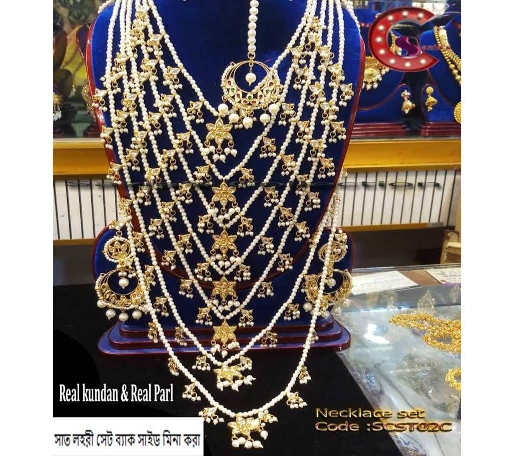 Gold Plated 7 Lohory Set With Tickley Back side Make Mina